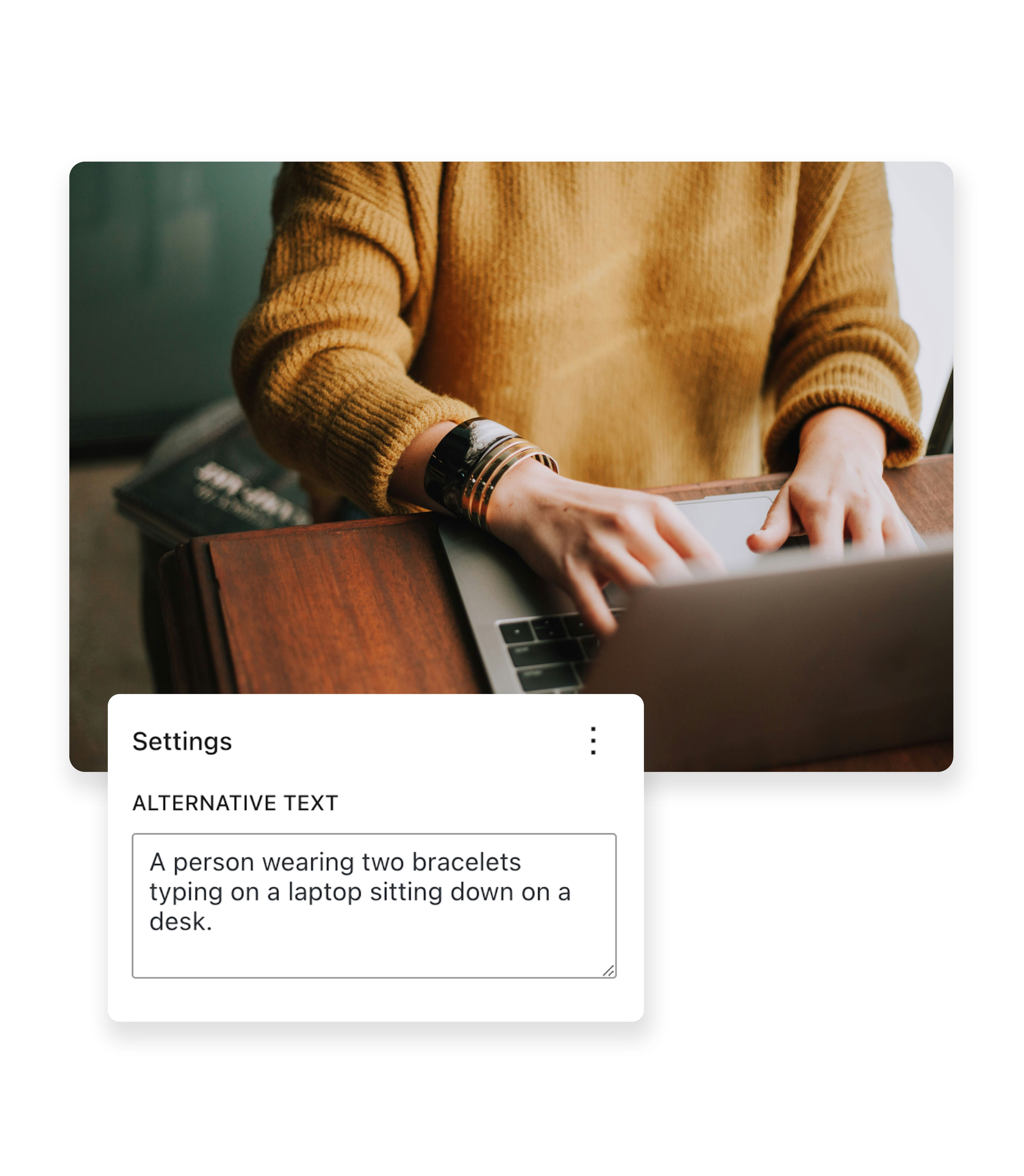 Woman typing on computer 