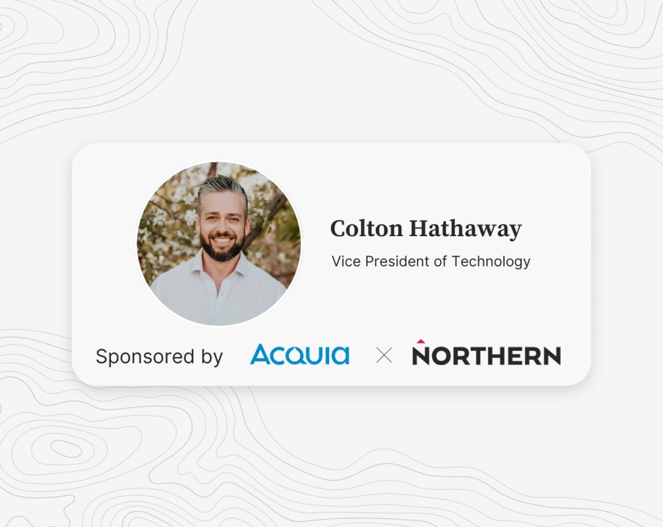 Colton Hathaway headshot on patterned background