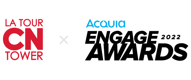 Cn tower and Acquia Engage logo.