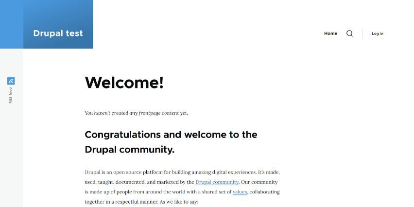 Drupal test page.