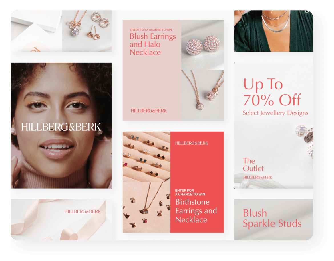 grid of ad designs