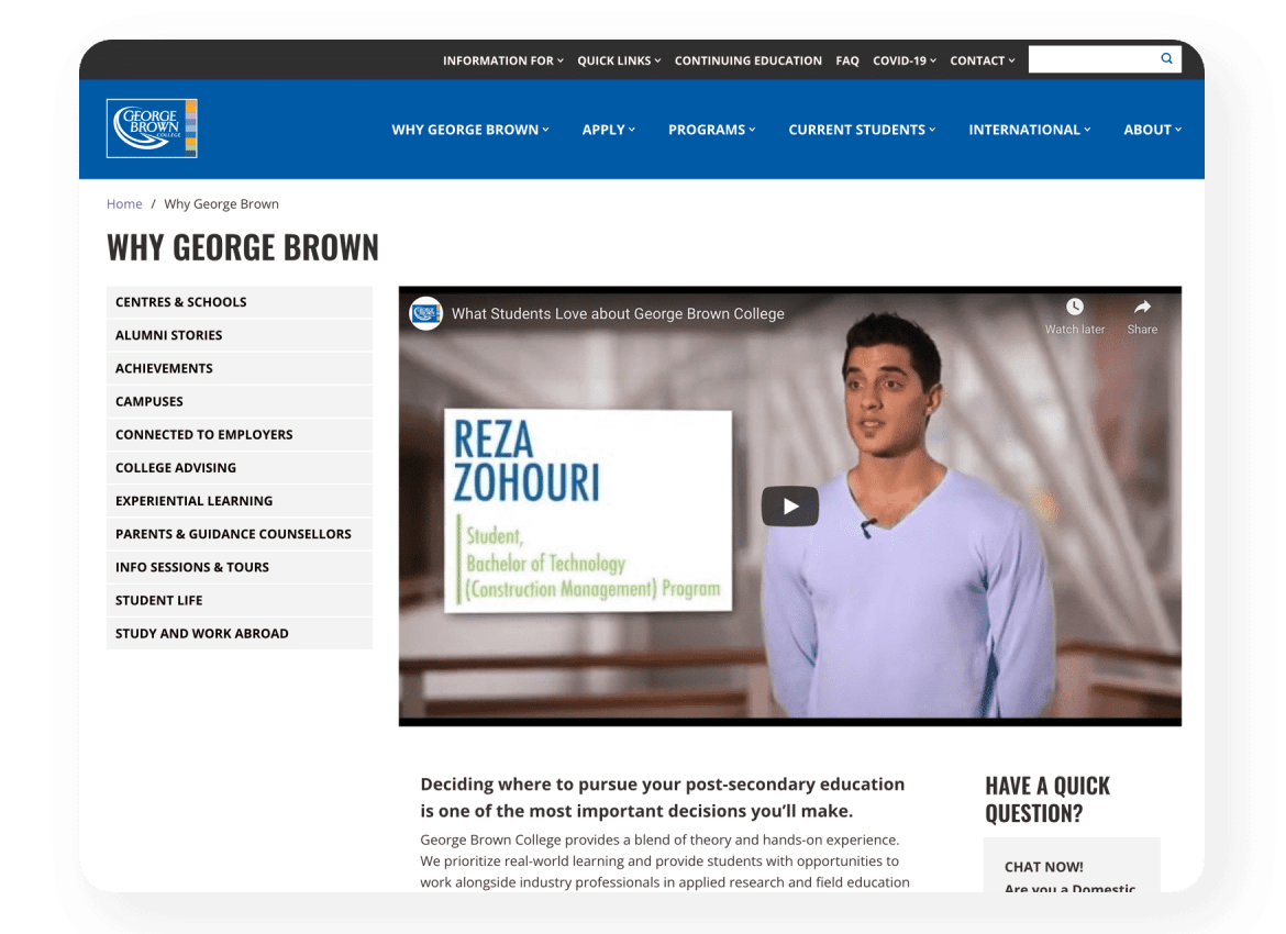 Why George Brown.